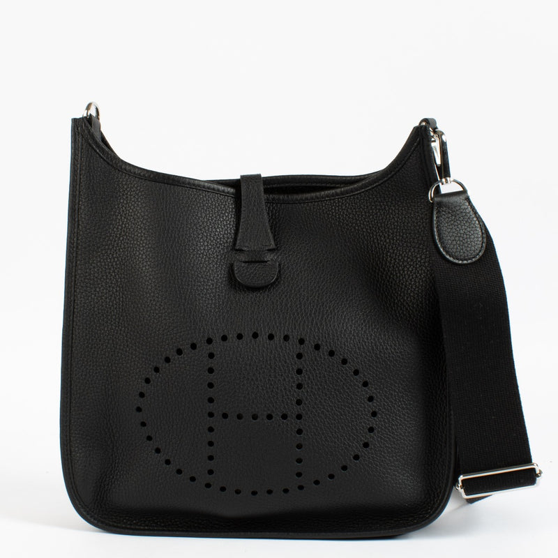 shop 100% authentic second hand Hermès Evelyne III 29 Black Taurillon Clemence PHW