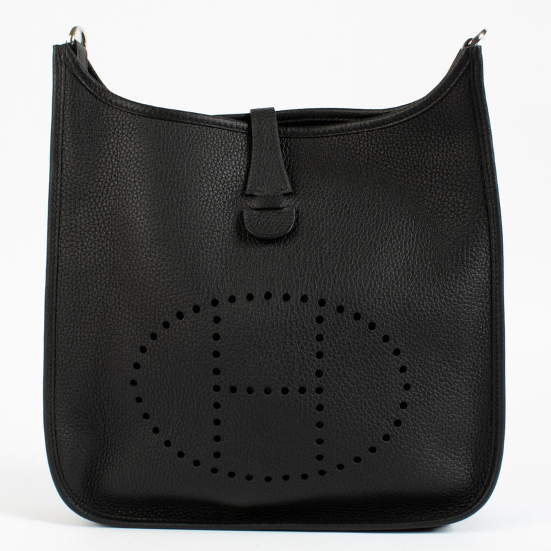 shop 100% authentic second hand Hermès Evelyne III 29 Black Taurillon Clemence PHW