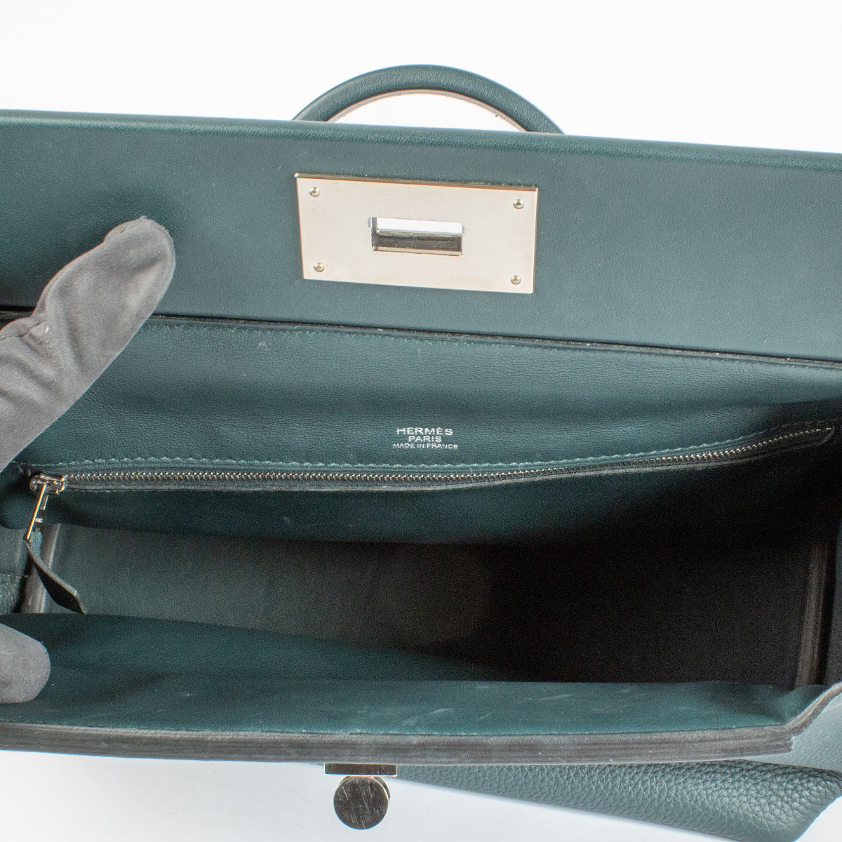 Hermès 24/24 29 Vert Cypress Evercolor PHW