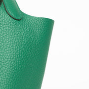 Shop 100% authentic brand new Hermès Vert Vertigo Taurillon Clemence Picotin Lock 18 Bag on Labellov.com