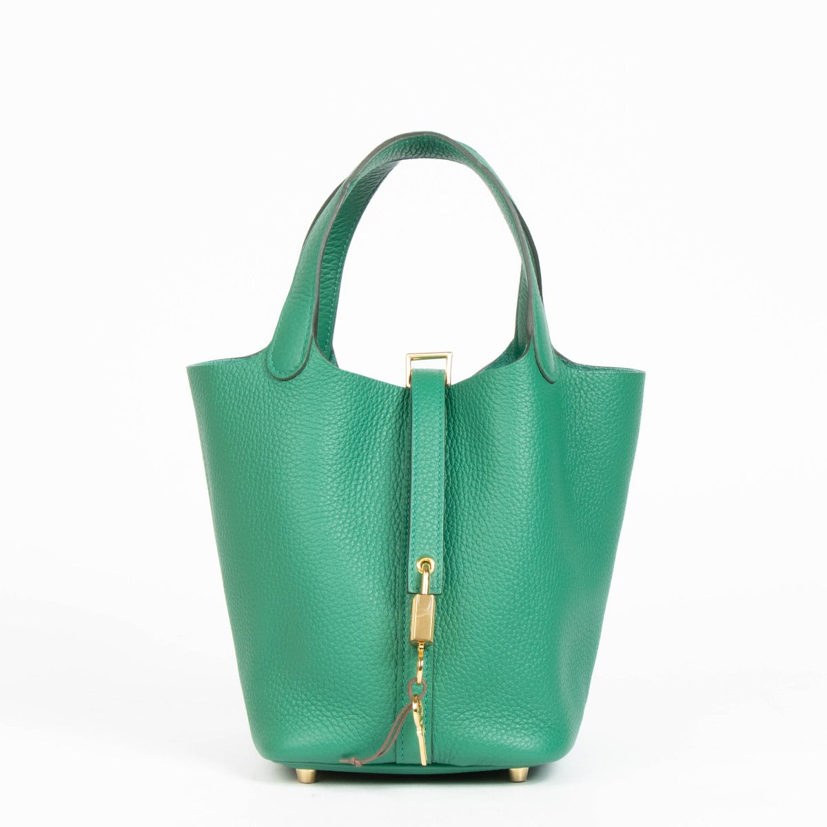 Shop 100% authentic brand new Hermès Vert Vertigo Taurillon Clemence Picotin Lock 18 Bag on Labellov.com