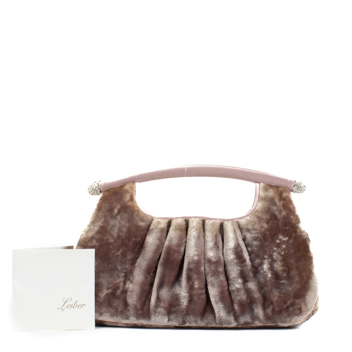 Authentic second hand Judith Leiber Mauve Velvet Clutch on Labellov.com