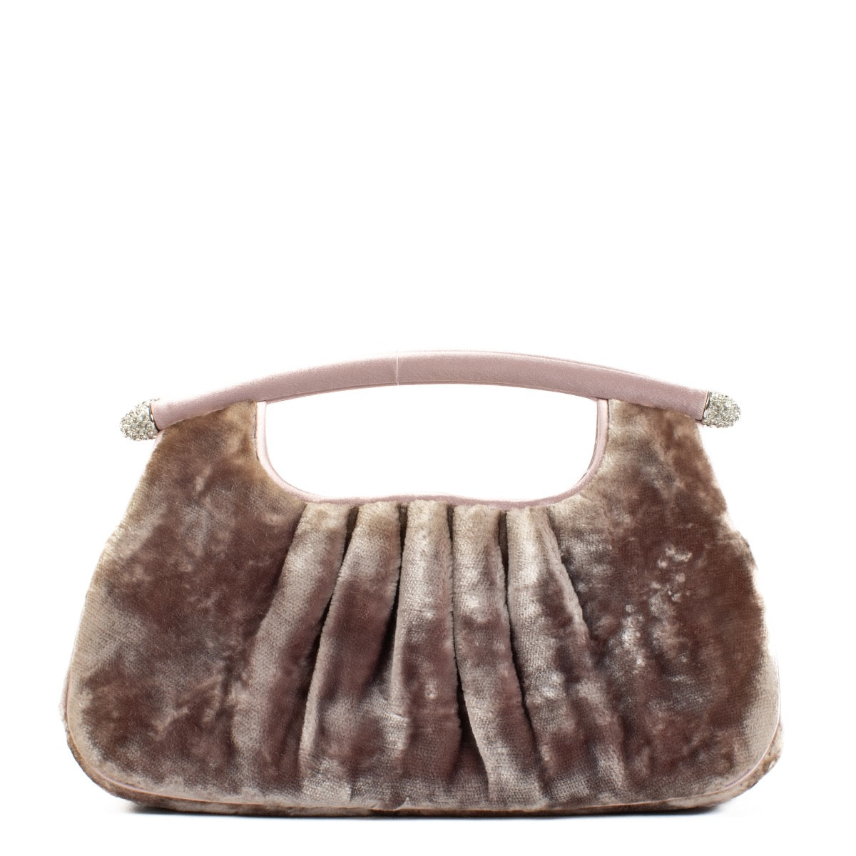 Authentic second hand Judith Leiber Mauve Velvet Clutch on Labellov.com
