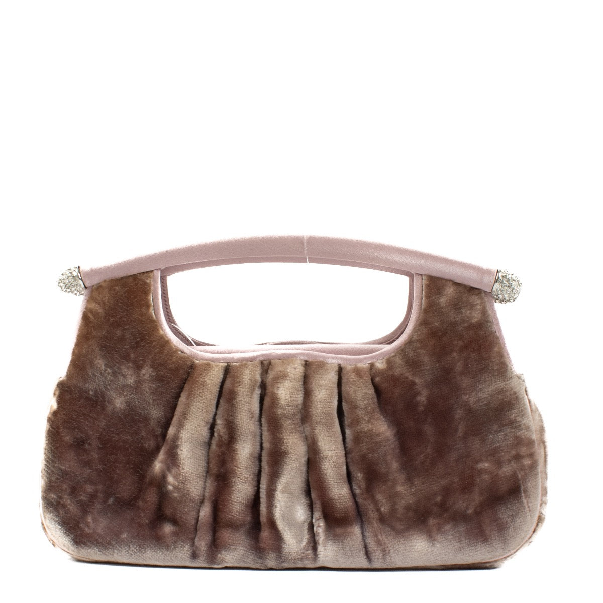 Authentic second hand Judith Leiber Mauve Velvet Clutch on Labellov.com