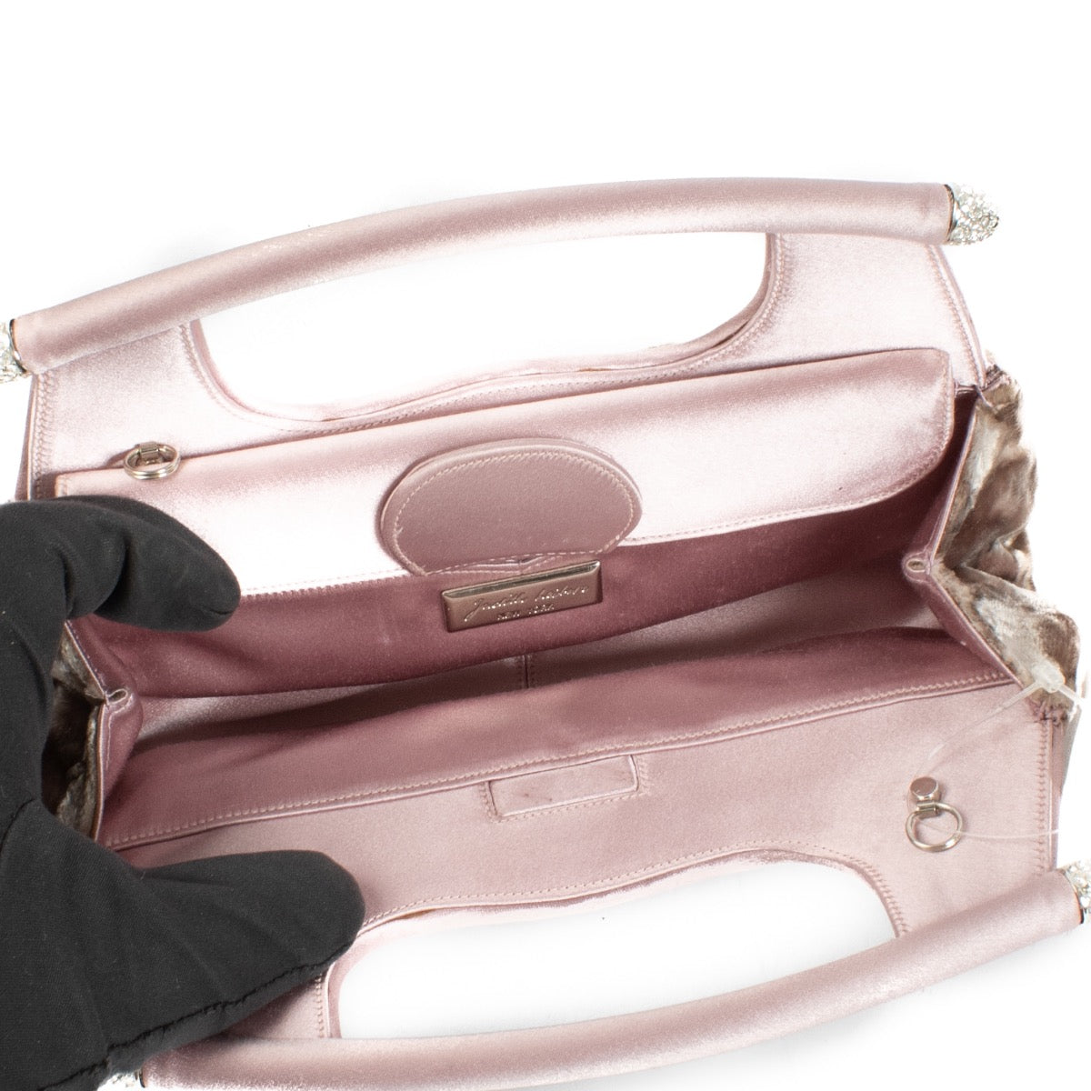 Authentic second hand Judith Leiber Mauve Velvet Clutch on Labellov.com