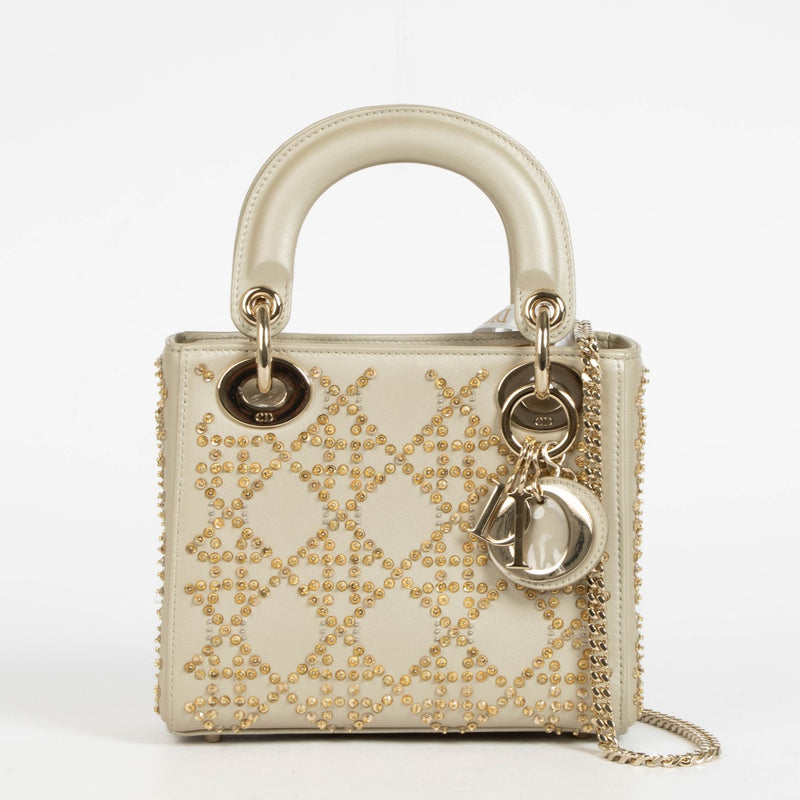 Authentic pre-loved Dior Crystal Mini Lady Dior Bag on Labellov.com