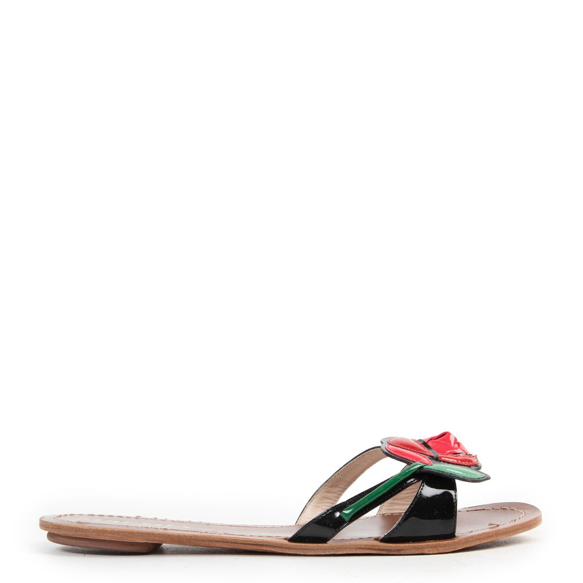 Sandales Prada en cuir verni rose - Taille 38,5