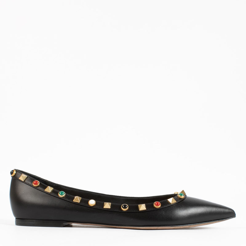 Valentino Garavani Zwarte Ballerina's met Studs - maat 38