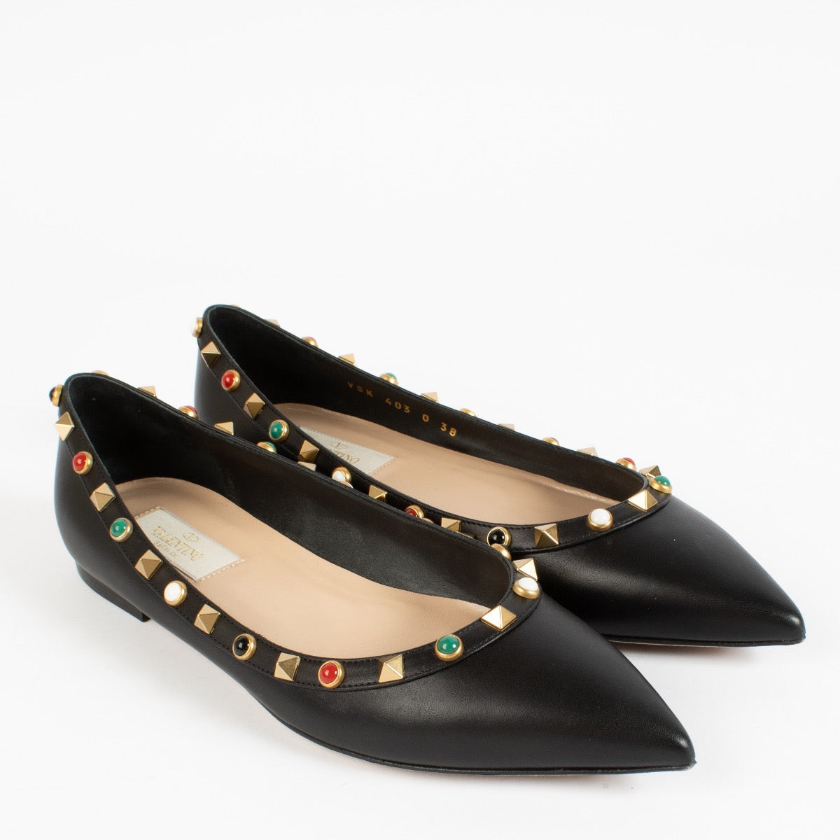 Ballerines cloutées noires Valentino Garavani - taille 38