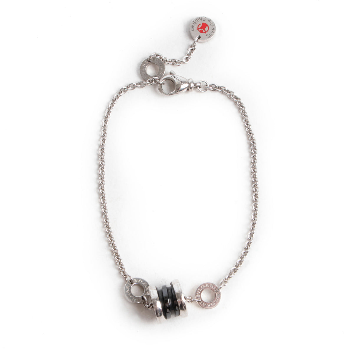 Save The Children bracelet in sterling silver and black ceramic