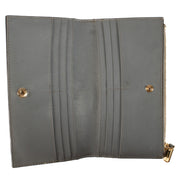 Burberry Grey Check Embossed Leather Flap Wallet