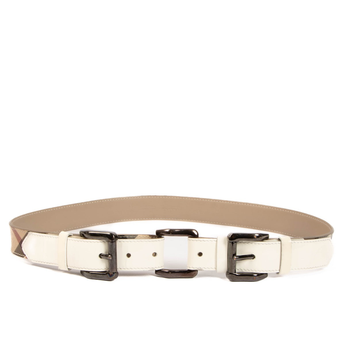 shop 100% authentic second hand Burberry Check Belt - Size 90 on Labellov.com