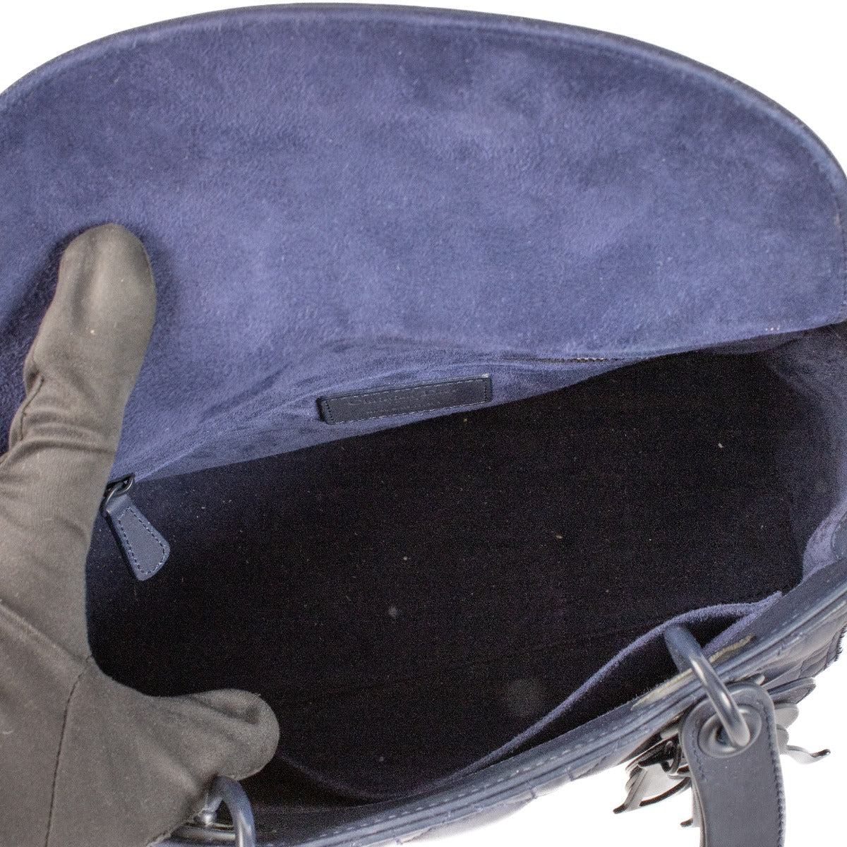 Sac Lady Dior medium en cuir de veau ultra mat bleu Dior