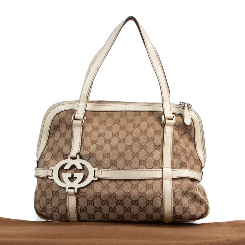 Shop safe online authentic second hand Gucci Monogram Shoulder Bag. Buy online Gucci Monogram Shoulder Bag in a safe way. Shop Gucci Monogram Shoulder Bag online safely.