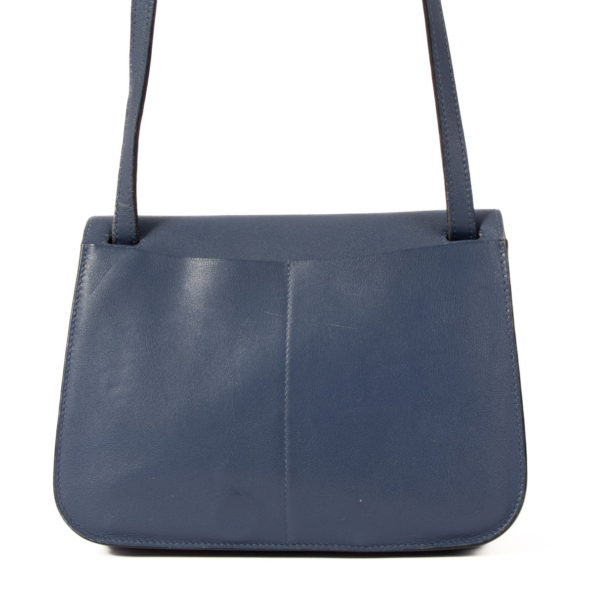Hermès Halzan Mini Bleu de Prusse Swift PHW