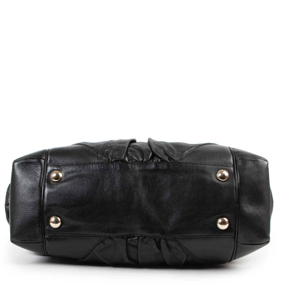 Buy online Gucci Black Monogram Leather Shoulder Bag in a safe way