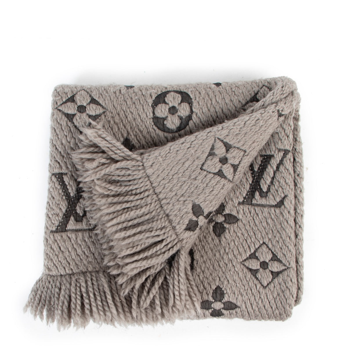 Louis Vuitton Grey Monogram Scarf