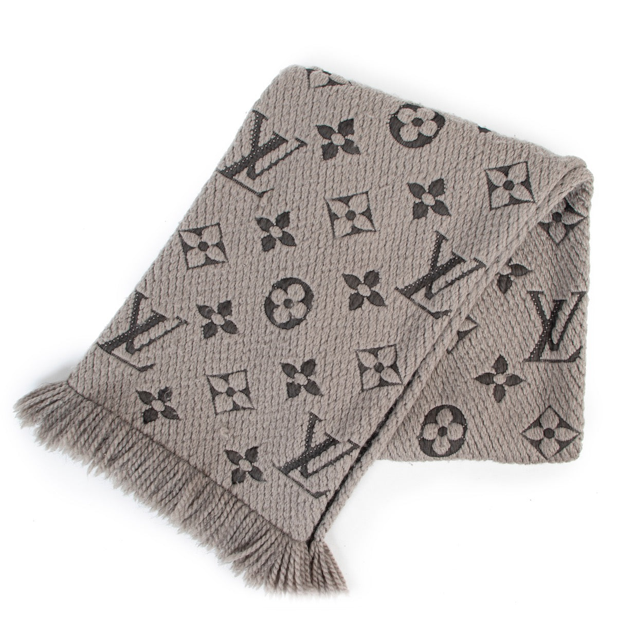 Louis Vuitton Grey Monogram Scarf