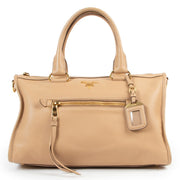 Shop safe online authentic second hand Prada Beige Leather Top Handle Bag.