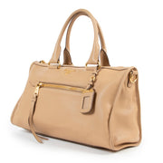 Shop online Prada Beige Leather Top Handle Bag in a safe way.