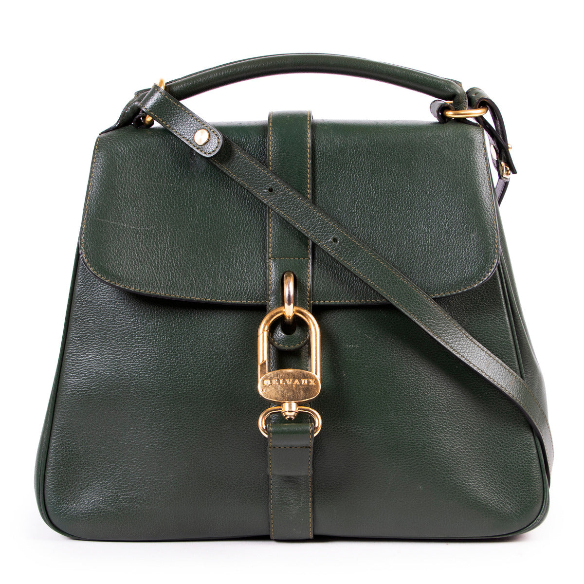 Delvaux Green Gin Fizz Shoulder Bag
