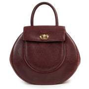 Shop safe online authentic Delvaux Burgundy Extase Galop Top Handle Bag