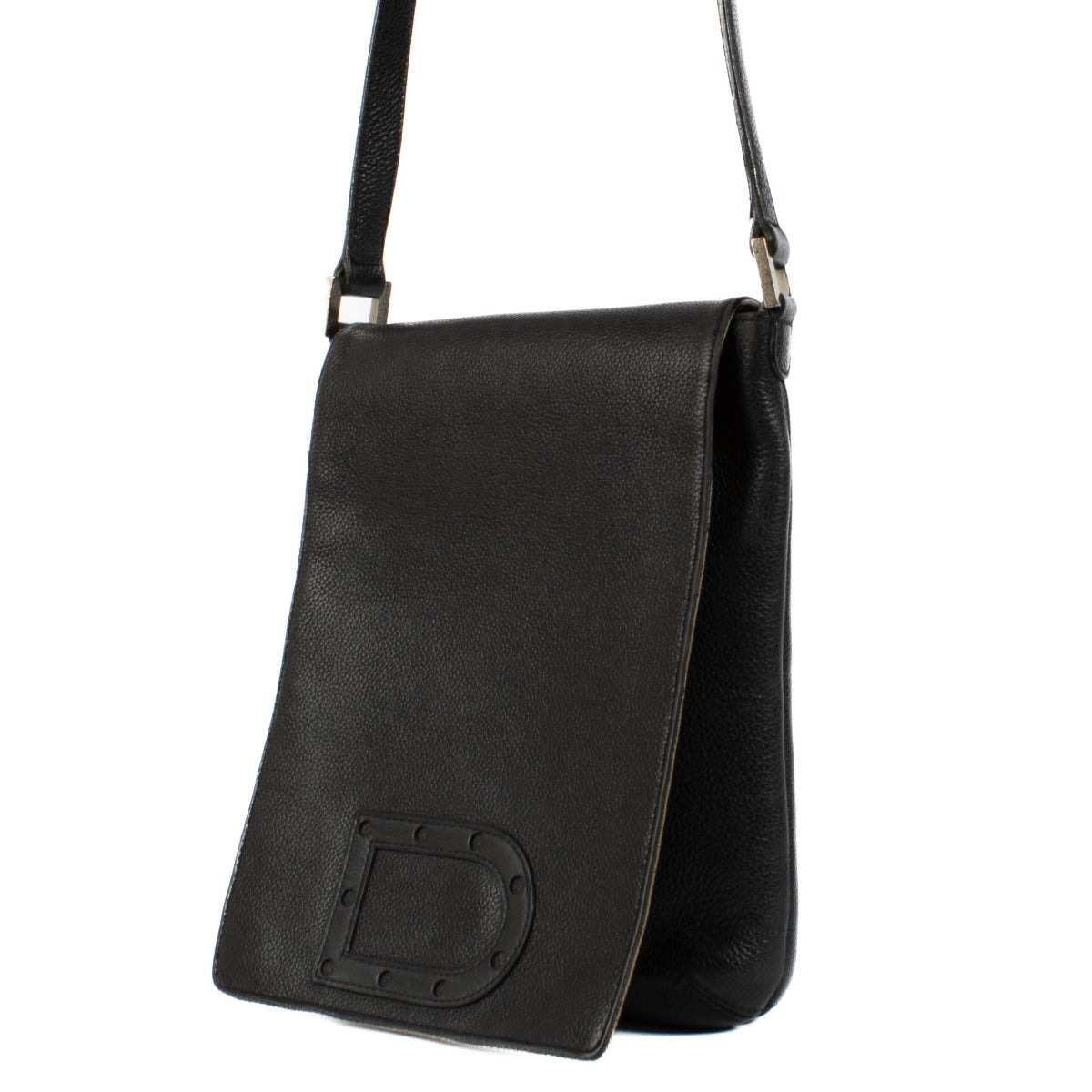 Shop safe online at Labellov in Antwerp, Brussels and Knokke this 100% authentic second hand Delvaux Black Louise Baudrier PM Crossbody Bag