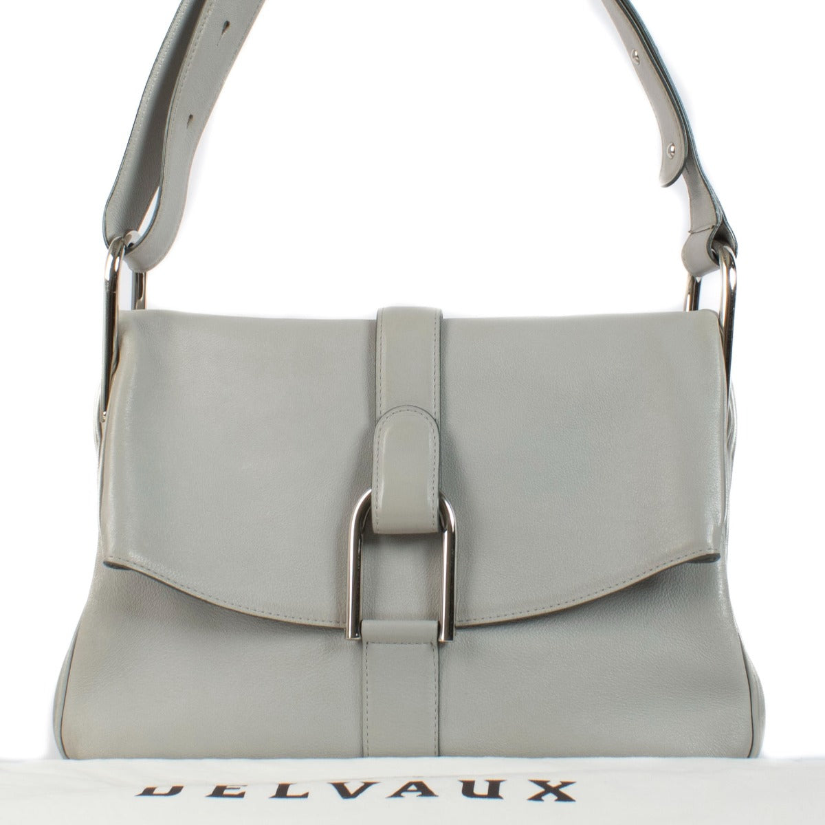 Shop safe online at Labellov in Antwerp, Brussels and Knokke this 100% authentic second hand Delvaux Grey Givry Polo Ardoise Crossbody Bag