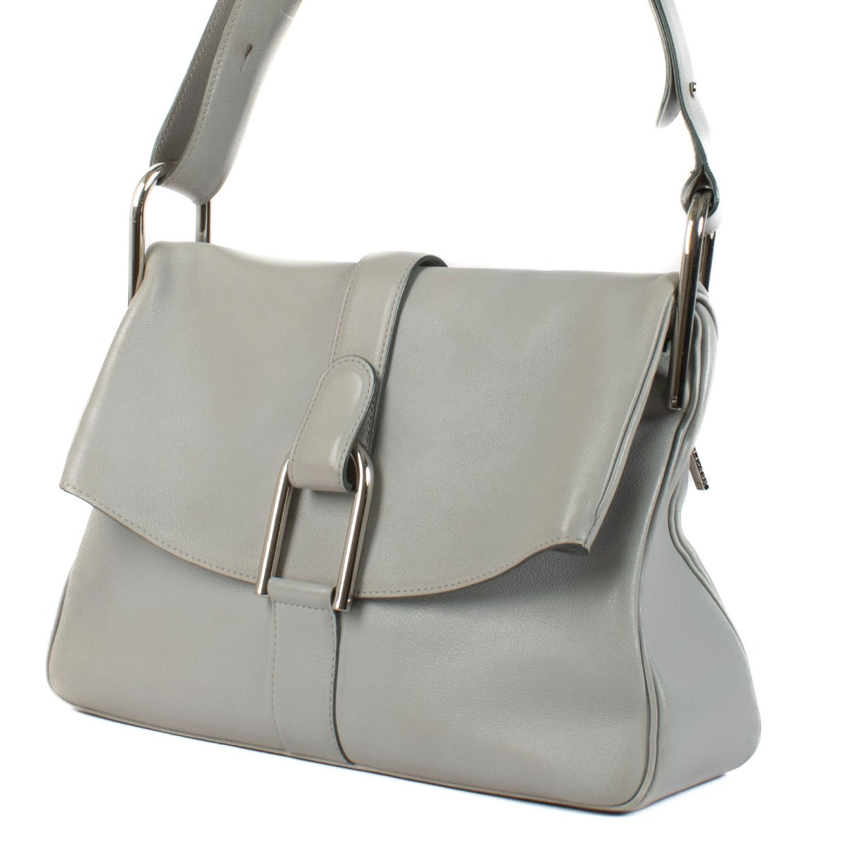 Shop safe online at Labellov in Antwerp, Brussels and Knokke this 100% authentic second hand Delvaux Grey Givry Polo Ardoise Crossbody Bag