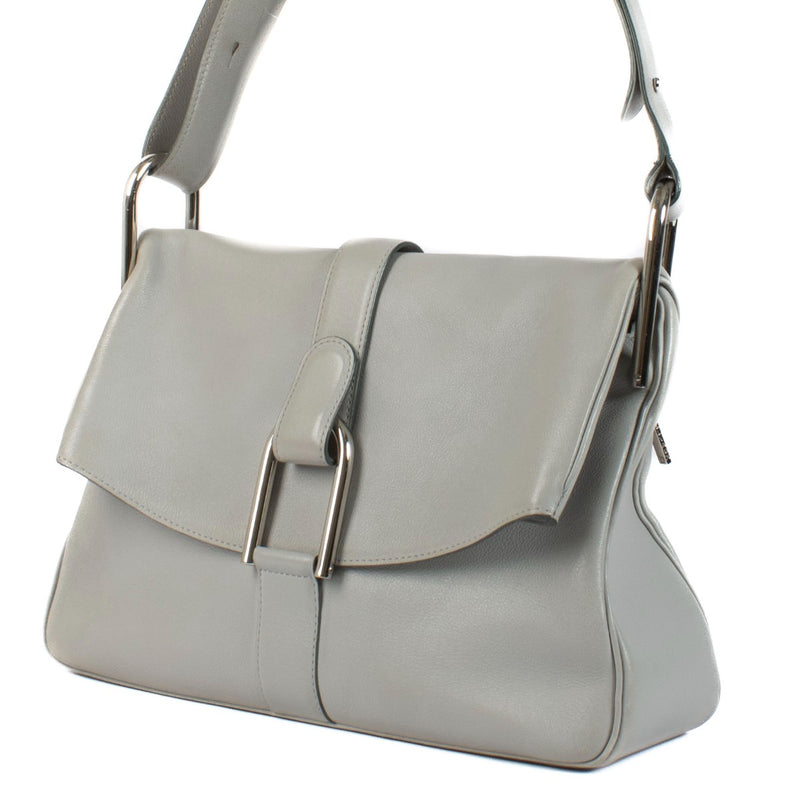 Shop safe online at Labellov in Antwerp, Brussels and Knokke this 100% authentic second hand Delvaux Grey Givry Polo Ardoise Crossbody Bag