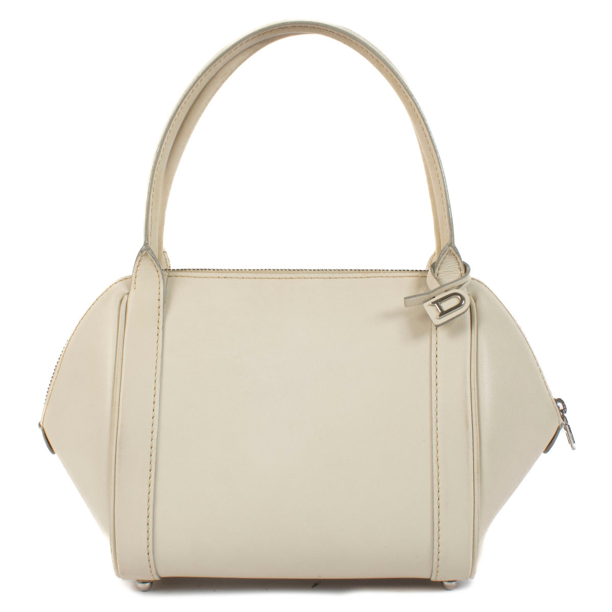 Delvaux Cream Mini Perle Top Handle Bag