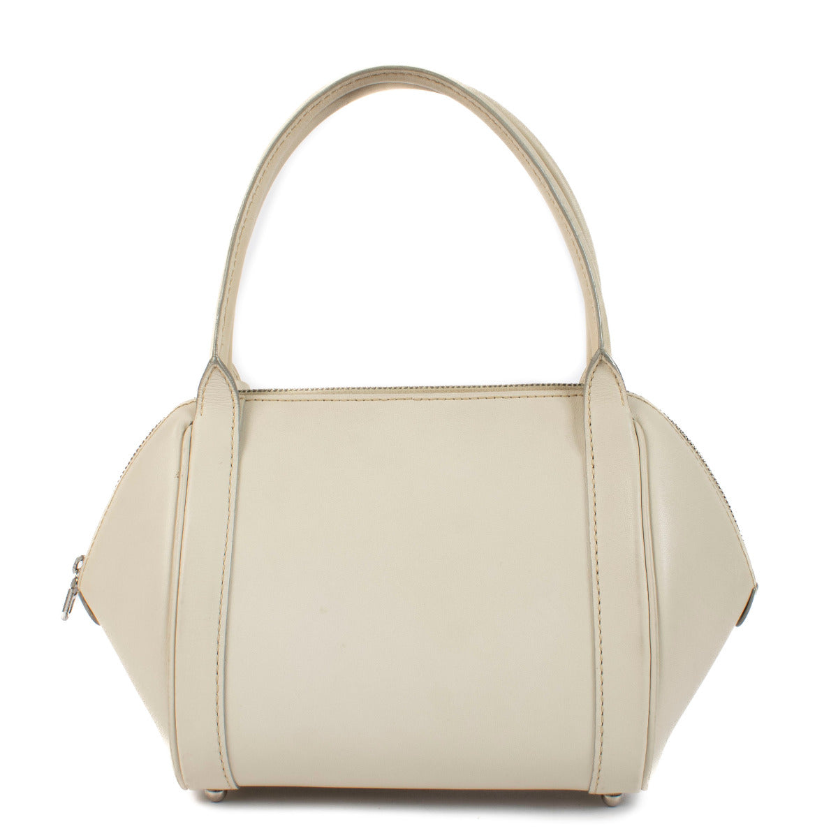 Delvaux Cream Mini Perle Top Handle Bag