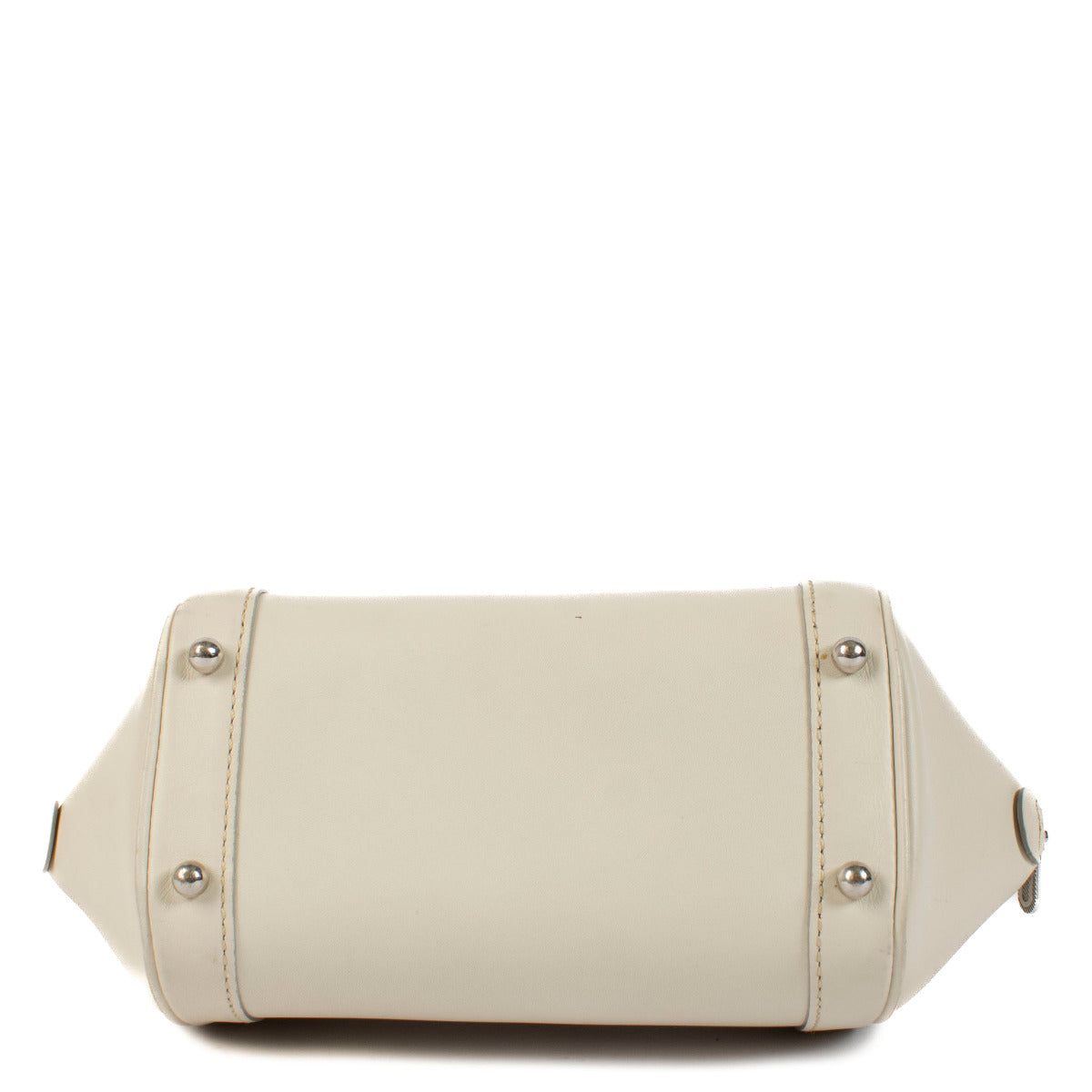 Delvaux Cream Mini Perle Top Handle Bag