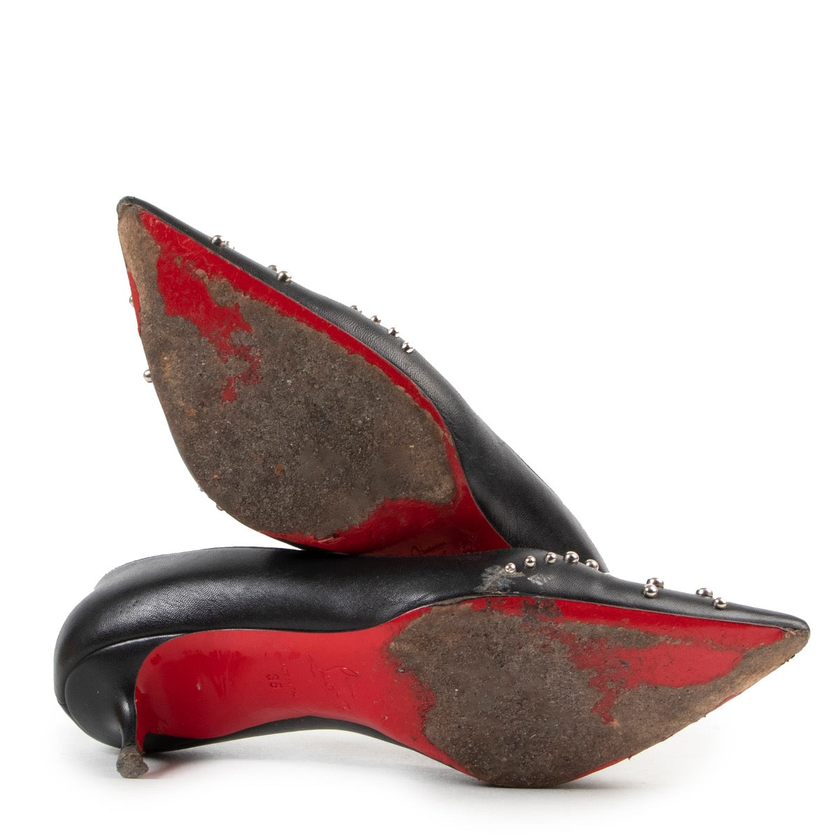 Christian Louboutin Black Low Heeled Pumps - Size 38