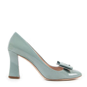 Shop safe online authentic Miu Miu Blue Patent Leather Pumps in size 38