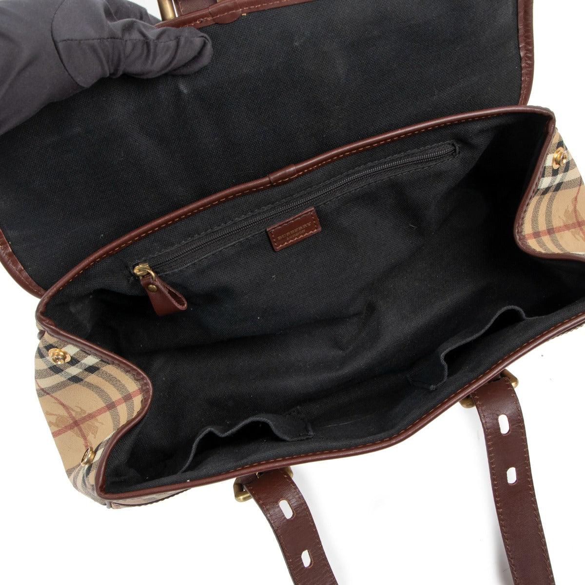 Sac bandoulière Burberry London Haymarket Check Baguette