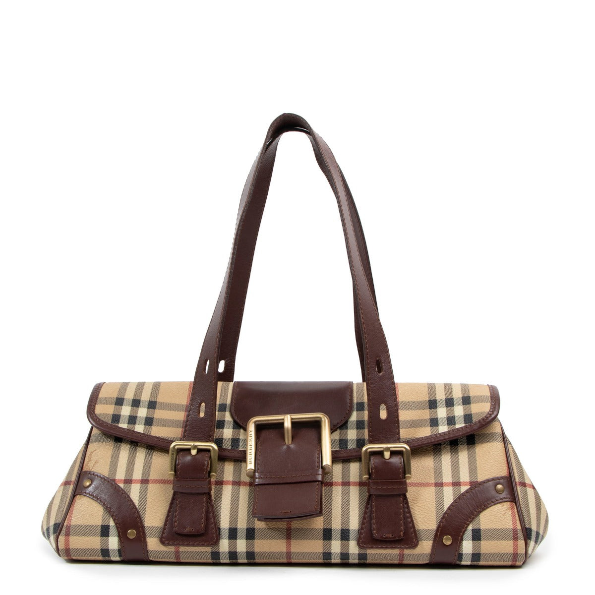 Burberry London Haymarket Check Baguette Shoulder Bag