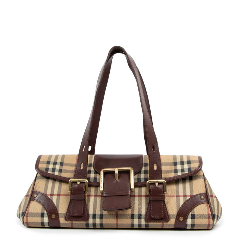 Burberry London Haymarket Check Baguette Shoulder Bag