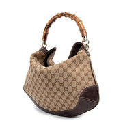 Gucci GG Canvas Peggy Medium Bamboo Top Handle Bag