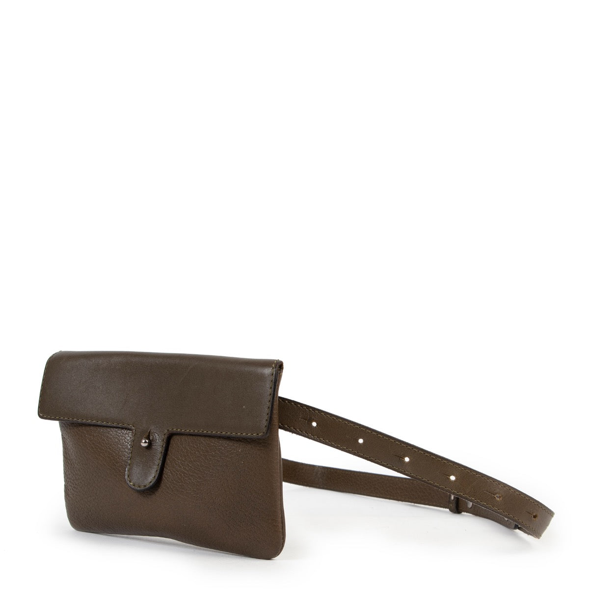 Shop safe online authentic Delvaux Dark Green Belt Bag at Labellov.com.