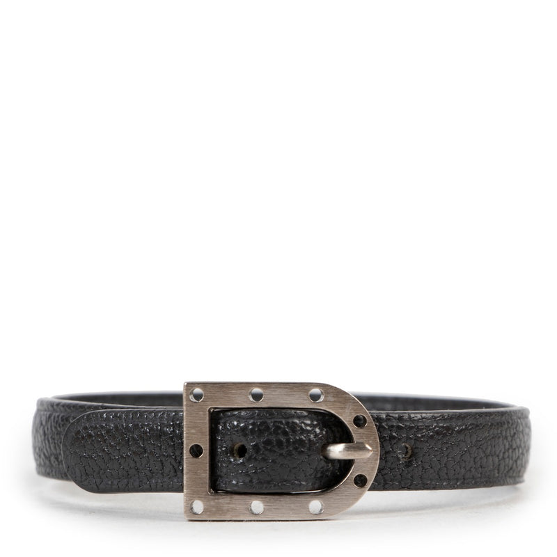 Delvaux Grijze Leren D Armband