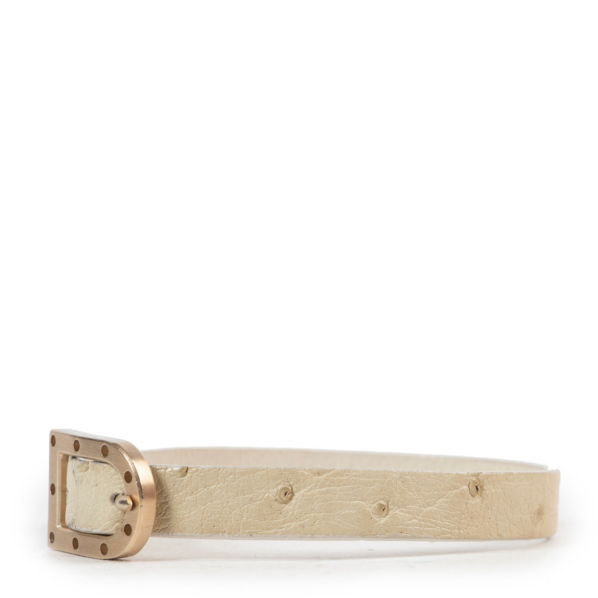 Delvaux Cream Leather D Bracelet