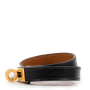 Hermès Black Kelly Double Tour Bracelet