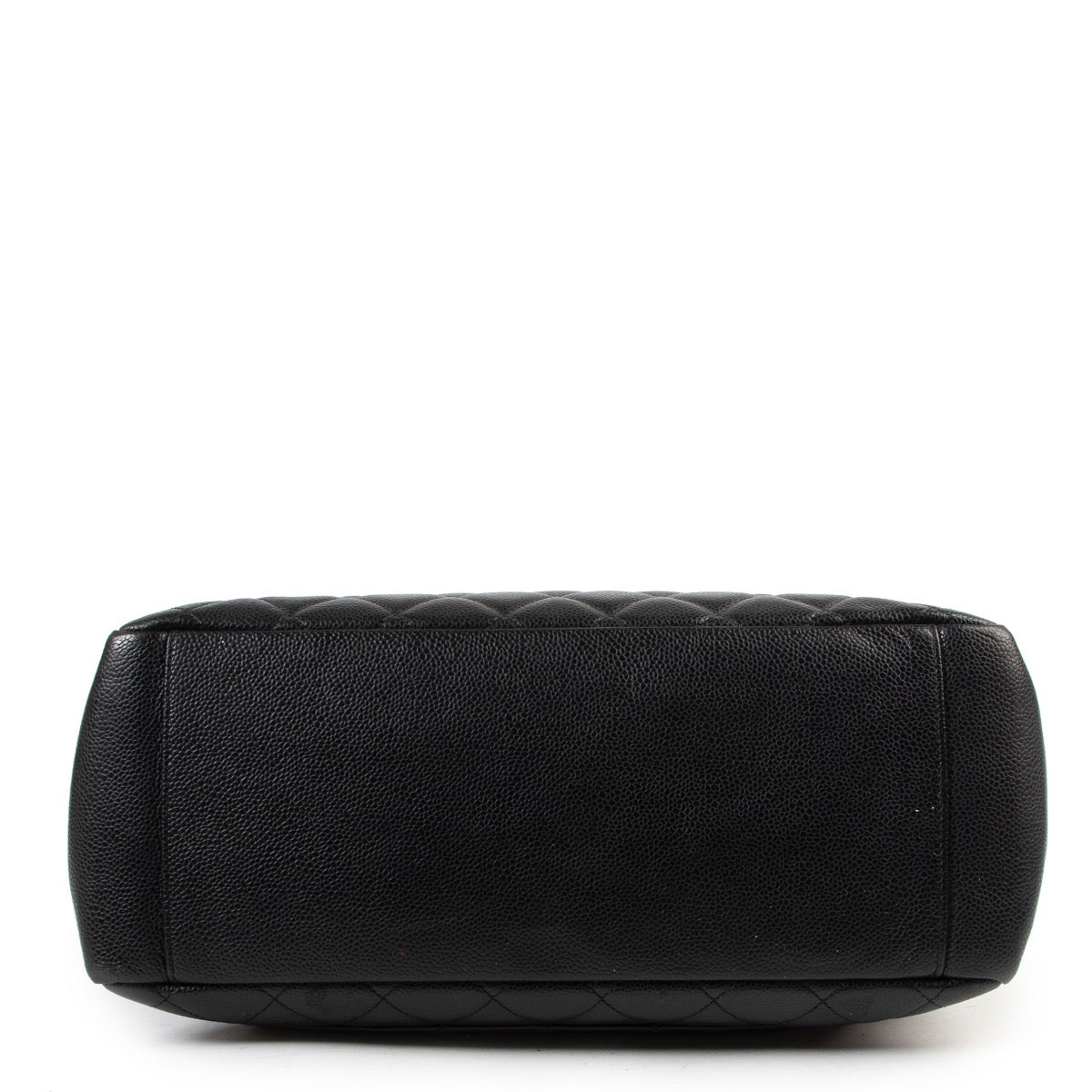 Cabas Grand Shopping Chanel en cuir caviar matelassé noir