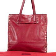 Valentino Burgundy Studded Shoulder Bag