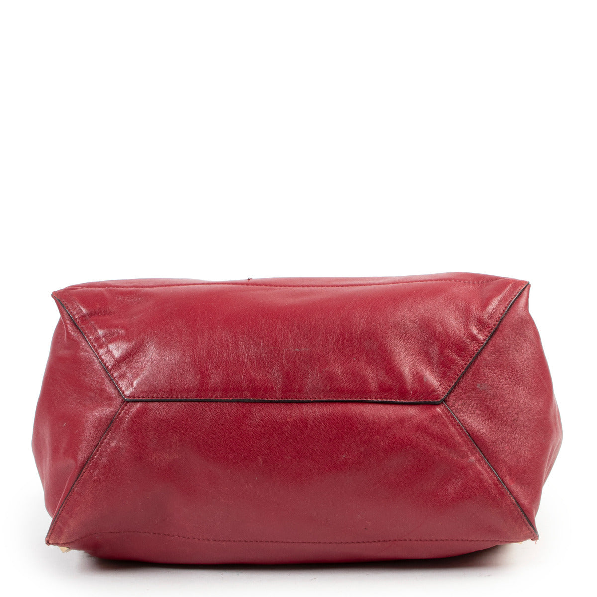 Valentino Burgundy Studded Shoulder Bag