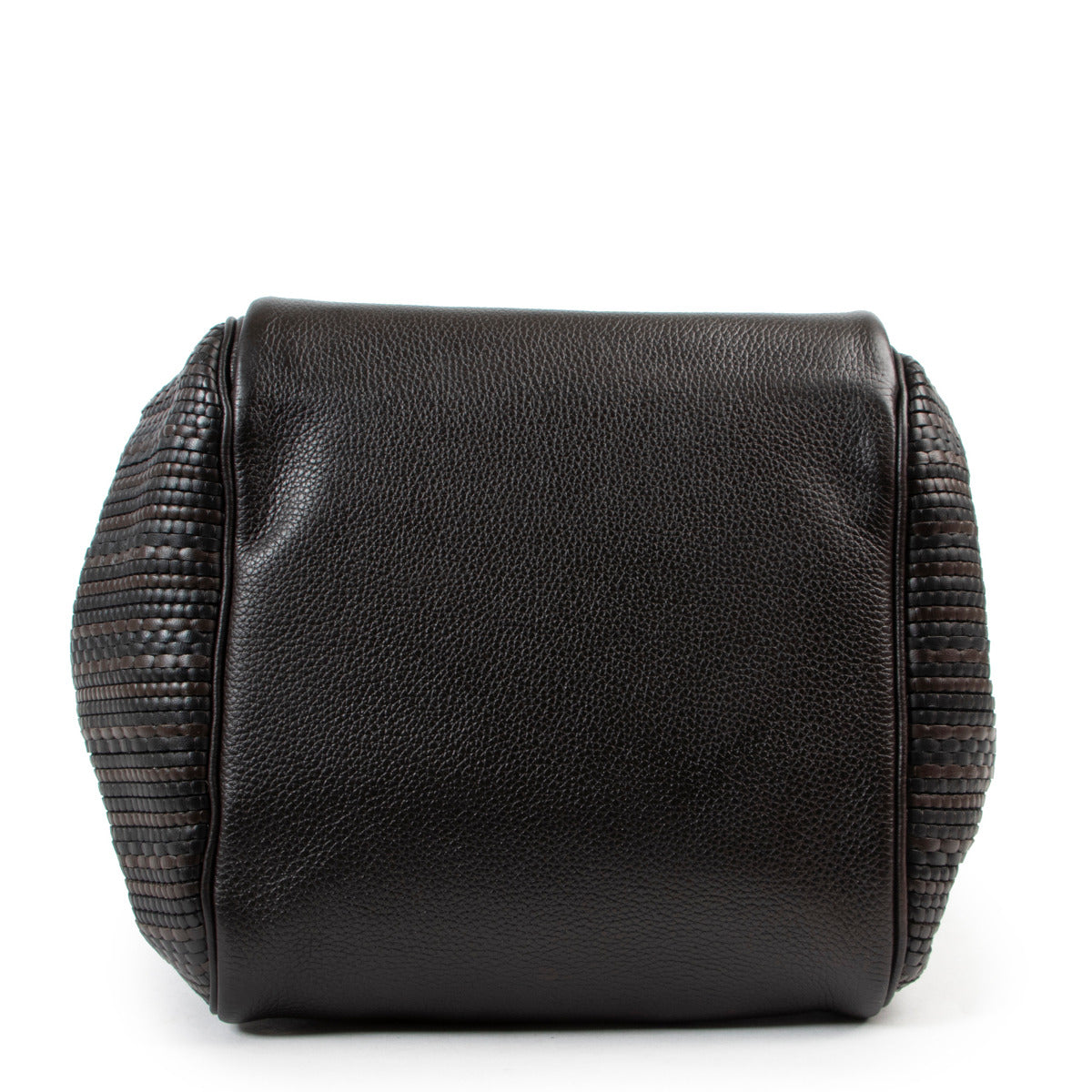 Sac bandoulière Delvaux en toile de cuir marron