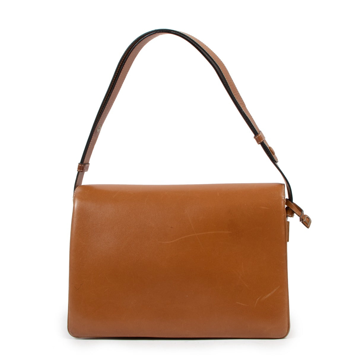 Delvaux Madame Vintage Cognac Box Calf Schoudertas