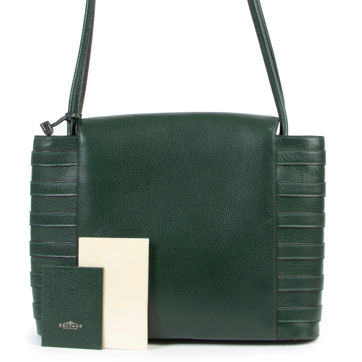 Delvaux Green Leather Shoulder Bag