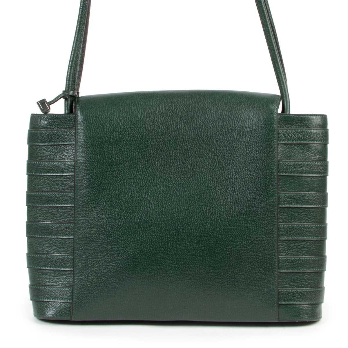 Delvaux Green Leather Shoulder Bag